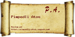 Pimpedli Atos névjegykártya